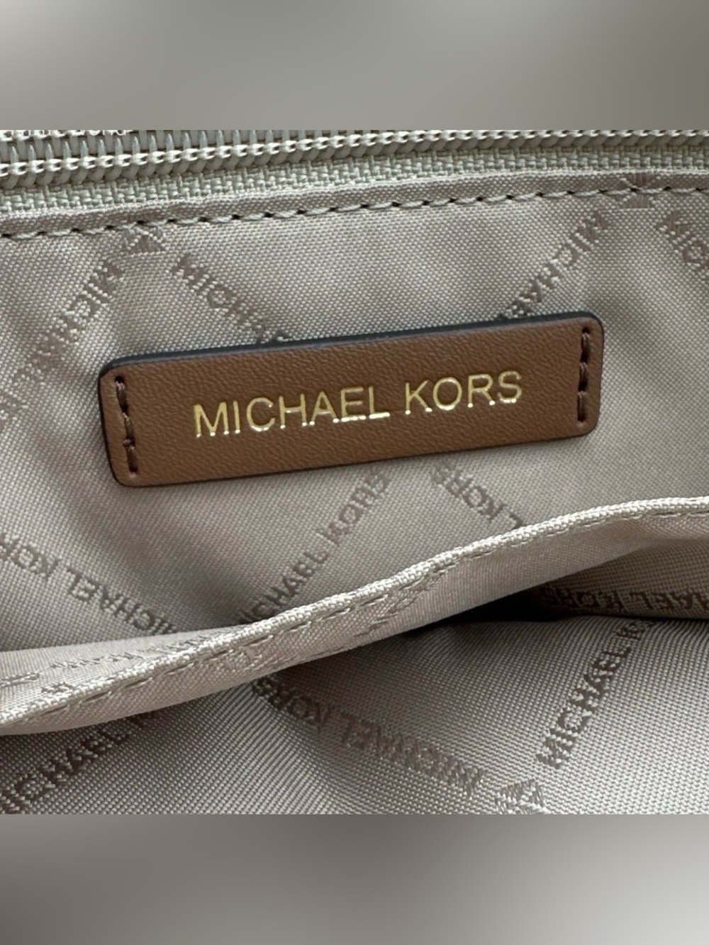 Michael Kors Brown Signature Monogram Mirella Shopper Tote Bag Crossbody - Picture 12 of 14